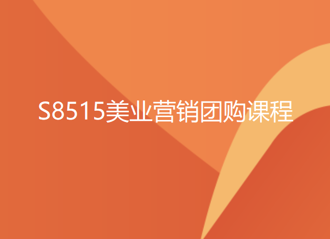 【16[红包]·S8515美业营销团购课程】