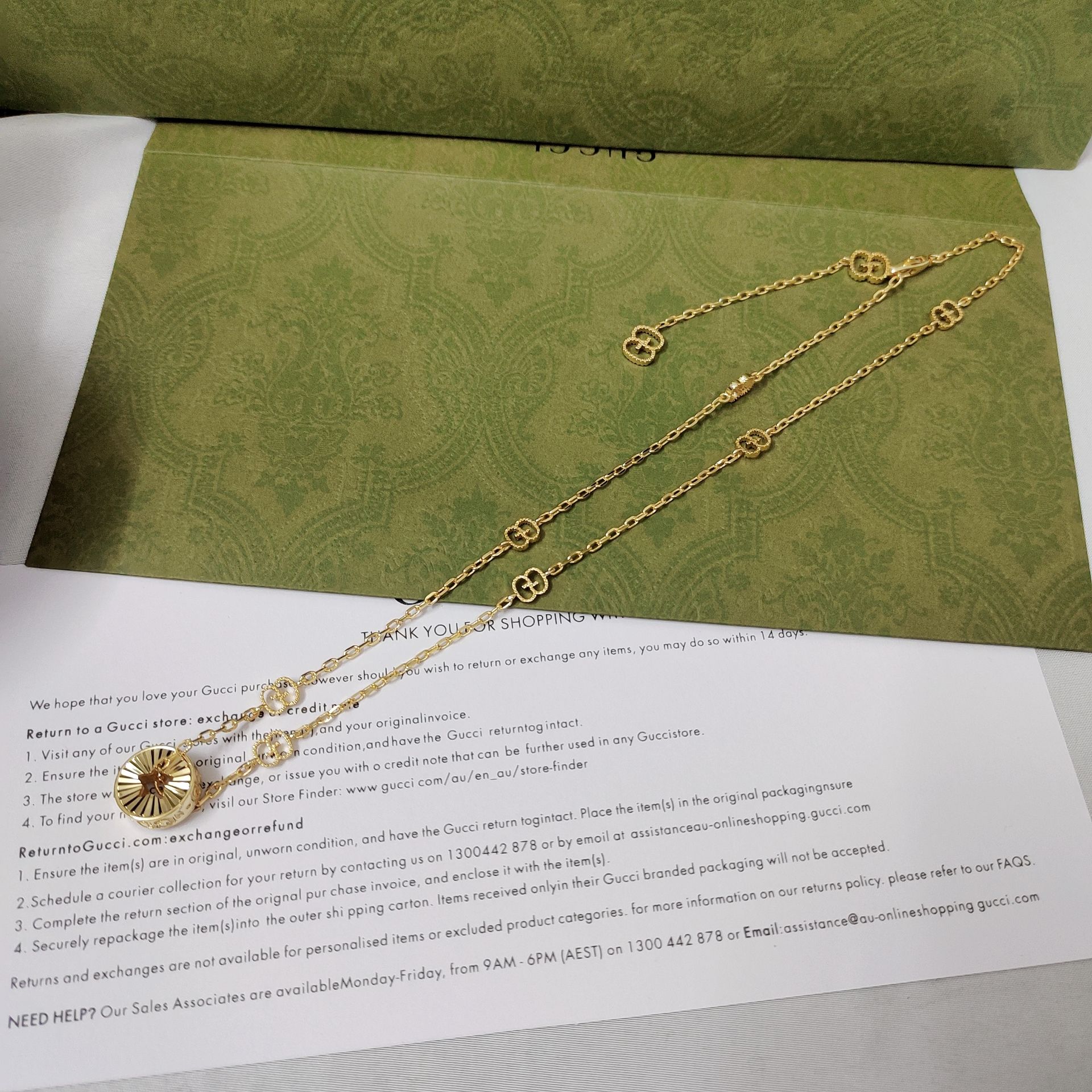 NO:111104,Gucci lcon series new style This precious necklace is made of gold to create exquisite chain decoration with GG pattern. The hollow star pendant creates bright spots. It is cleverly echoes the Cosmogonie fashion show series GG hollow star necklace 55cm adjustable, jewelry quality, gucci, necklace, gold19860909Gucci lcon系列全新款型 这款珍贵的项链彩用黄金色打造精致链条饰以GG图案 镂空星星吊坠打造吸晴亮点 巧妙呼应 Cosmogonie时装秀系列 GG镂空星星项链 55cm可调节,饰品精品,gucci,necklace,gold,Jewelry