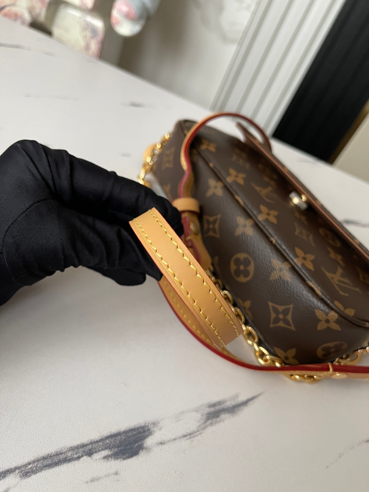 顶级原单独家实拍M81911老花链条包系列WalletOnChainIvy手袋取材Monogram帆布灵