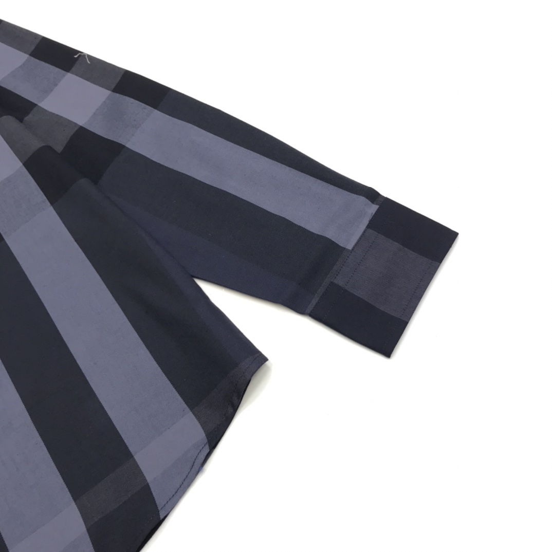 Luxury Blue Long-Sleeve Shirt with Premium Fabric and Laser-Cut Details - 图片 6