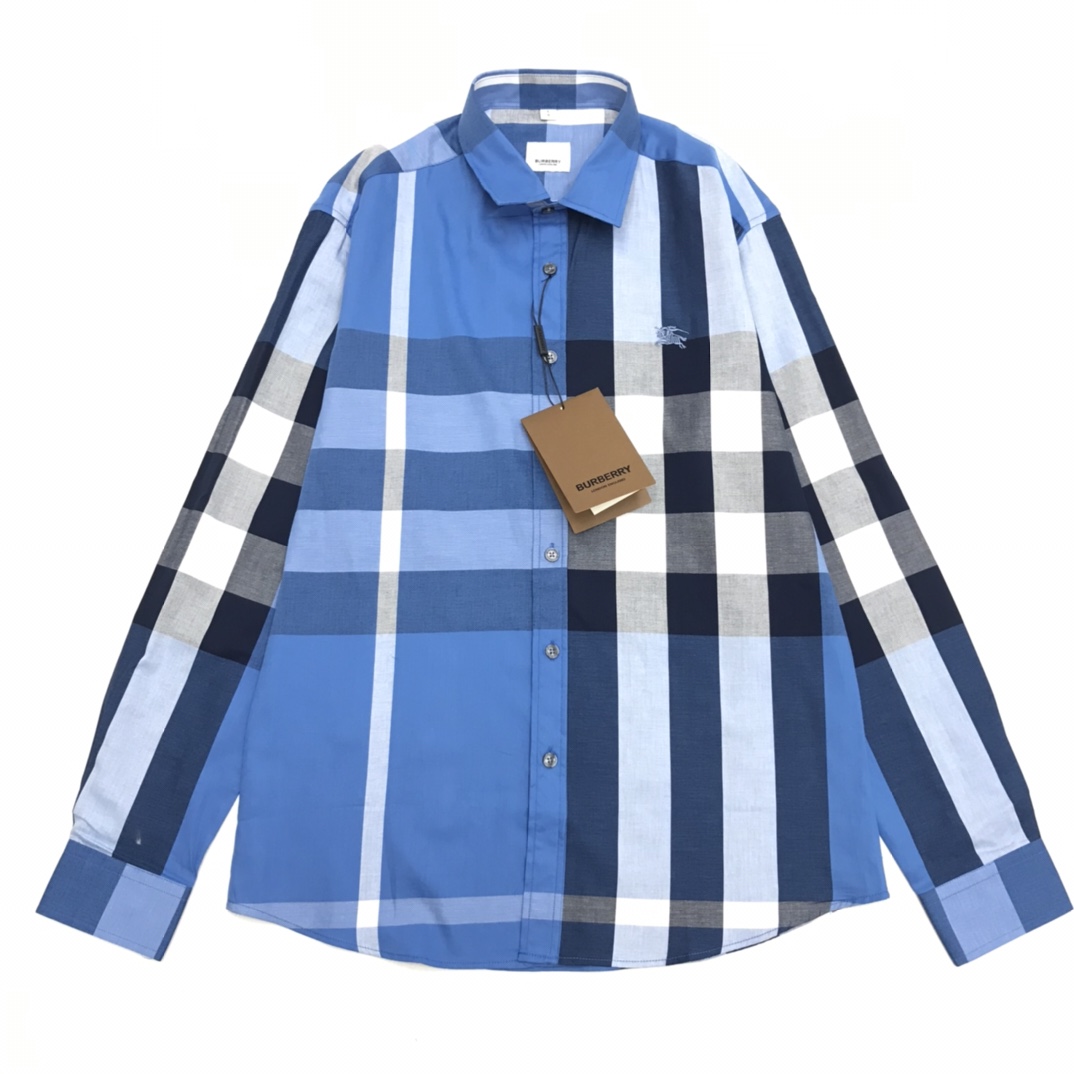 Luxury Burberry BBR Long-Sleeve Shirt with High-Density Fabric and Laser-Cut Details - 图片 3