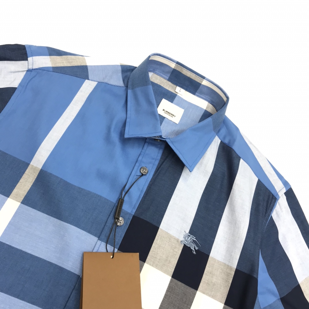 Luxury Burberry BBR Long-Sleeve Shirt with High-Density Fabric and Laser-Cut Details - 图片 4