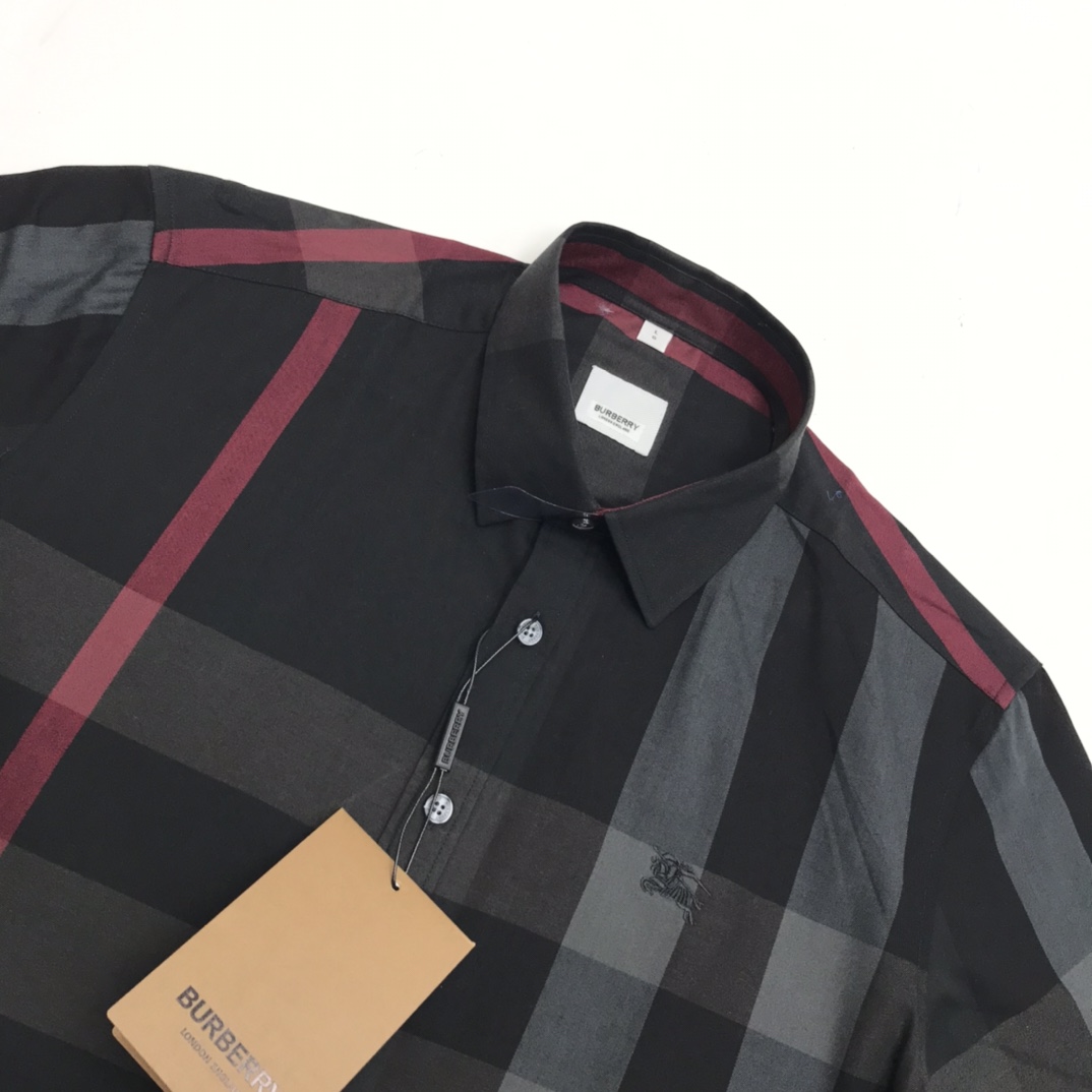 Luxury Burberry Long-Sleeve Shirt with High-Density Fabric and Laser Cutting - 图片 4