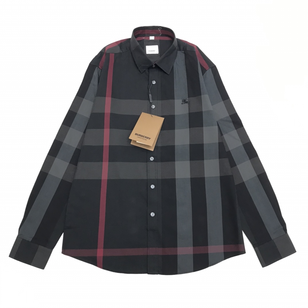 Luxury Burberry Long-Sleeve Shirt with High-Density Fabric and Laser Cutting - 图片 3