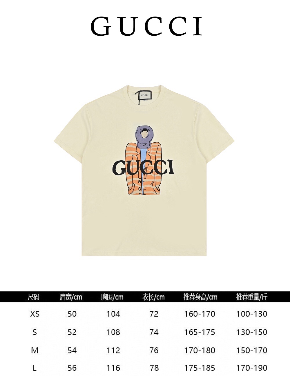 Gucci/古驰 23ss 卡通男孩印花短袖