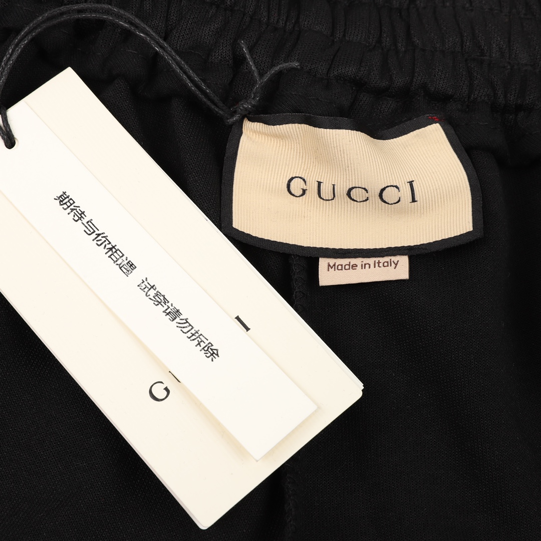 Gucci/古驰侧边双G反光织带长裤