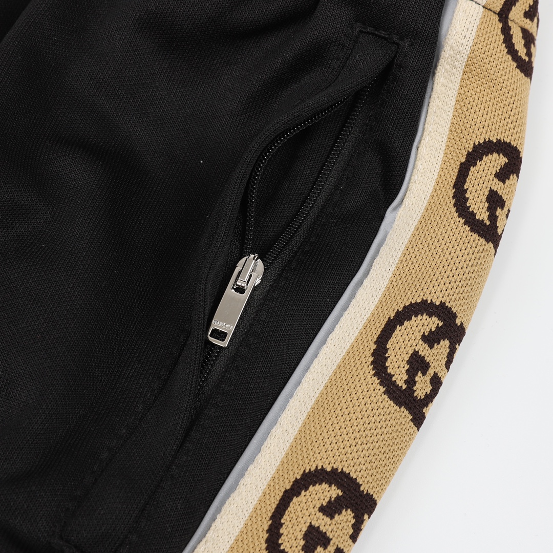 Gucci/古驰侧边双G反光织带长裤