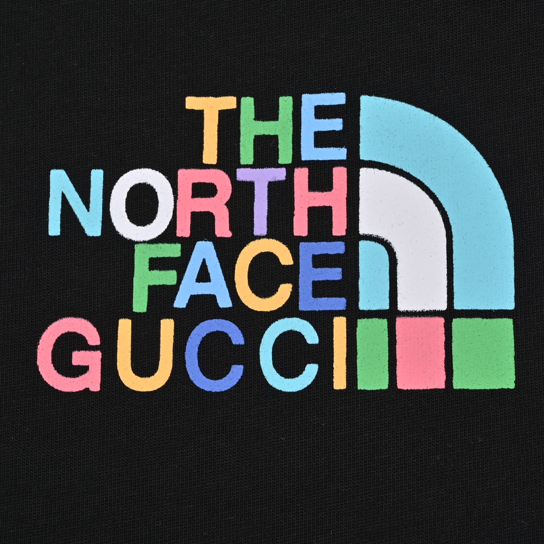 160 Gucci联名The North Face 后背熊短袖T恤