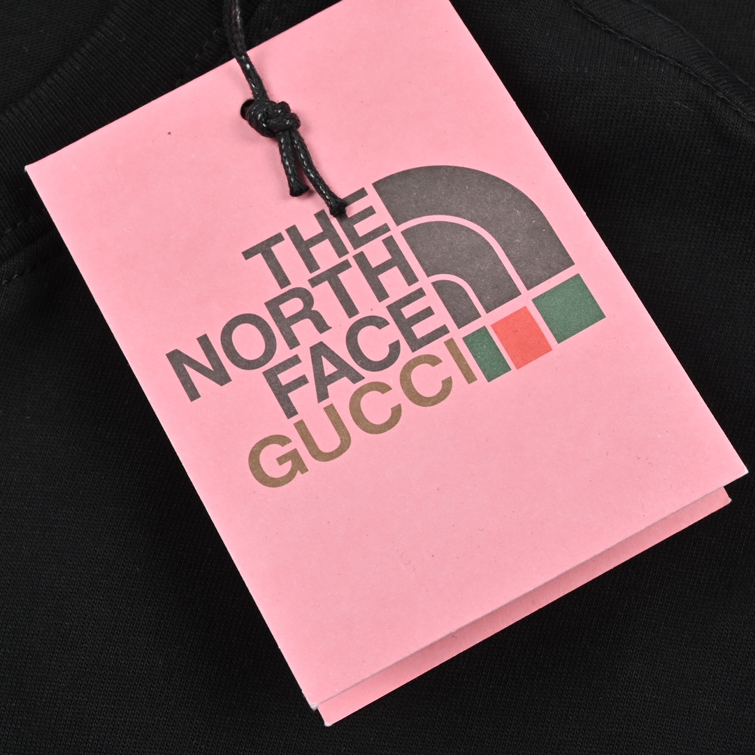 160 Gucci联名The North Face 后背熊短袖T恤