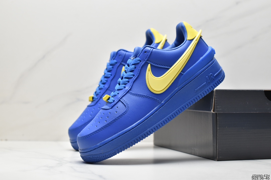 140 AMBUSH x Nike Air Force 1 Low"Blue/Yellow"空军一号宽底版系列低帮DV3464-001