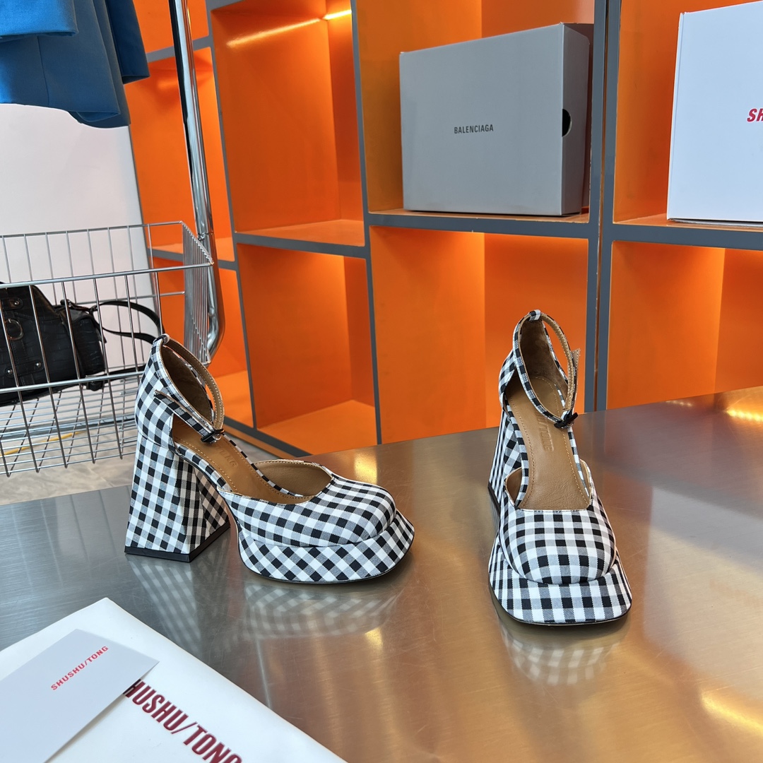 2023 Shushu/Tong High Heels: Customized, Elegant, Imported Materials, Italian Leather, 11cm Heel - 图片 6