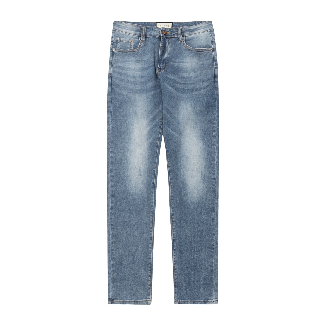 p135💰 款号:【K809】古驰联名迪士尼米奇2023最新品,专柜同步有售,原单狠货,水洗休闲牛仔裤,进口原版水洗弹力面料,舒适有弹性,原版五金辅料装饰logo,版型超正,档次极高,专柜品质,上身时尚有型 辅料全套一比一开模定制 Color:蓝色 Size:S-XXL(28.40.32.34.36)