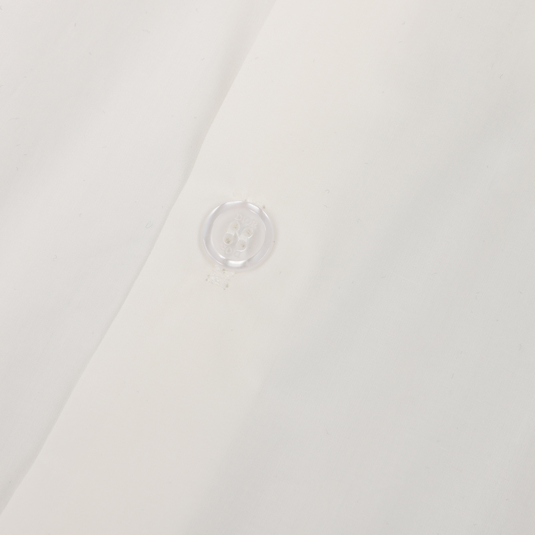 220 DIOR/迪奥 口袋字母刺绣签名棉府绸长袖衬衫