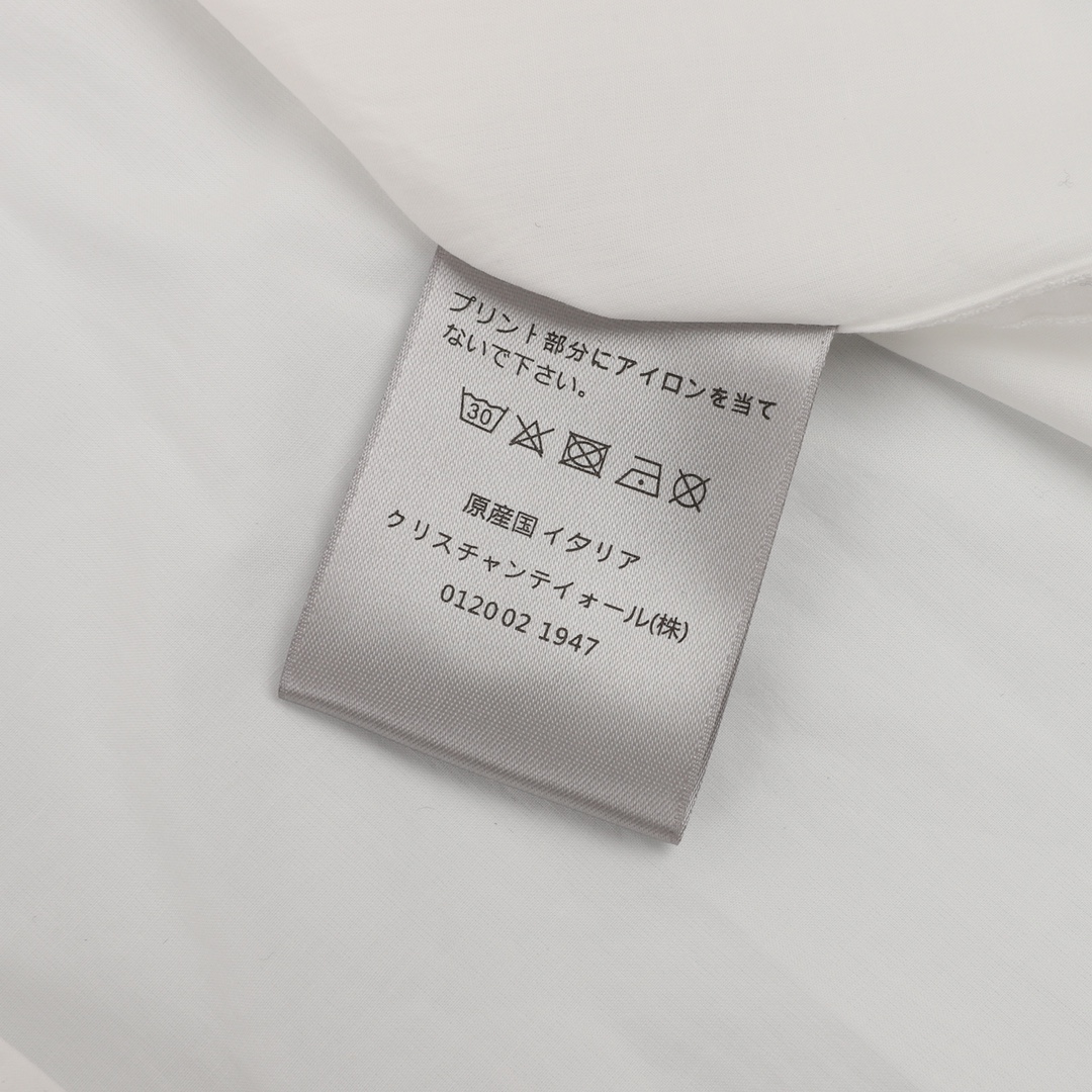 220 DIOR/迪奥 口袋字母刺绣签名棉府绸长袖衬衫