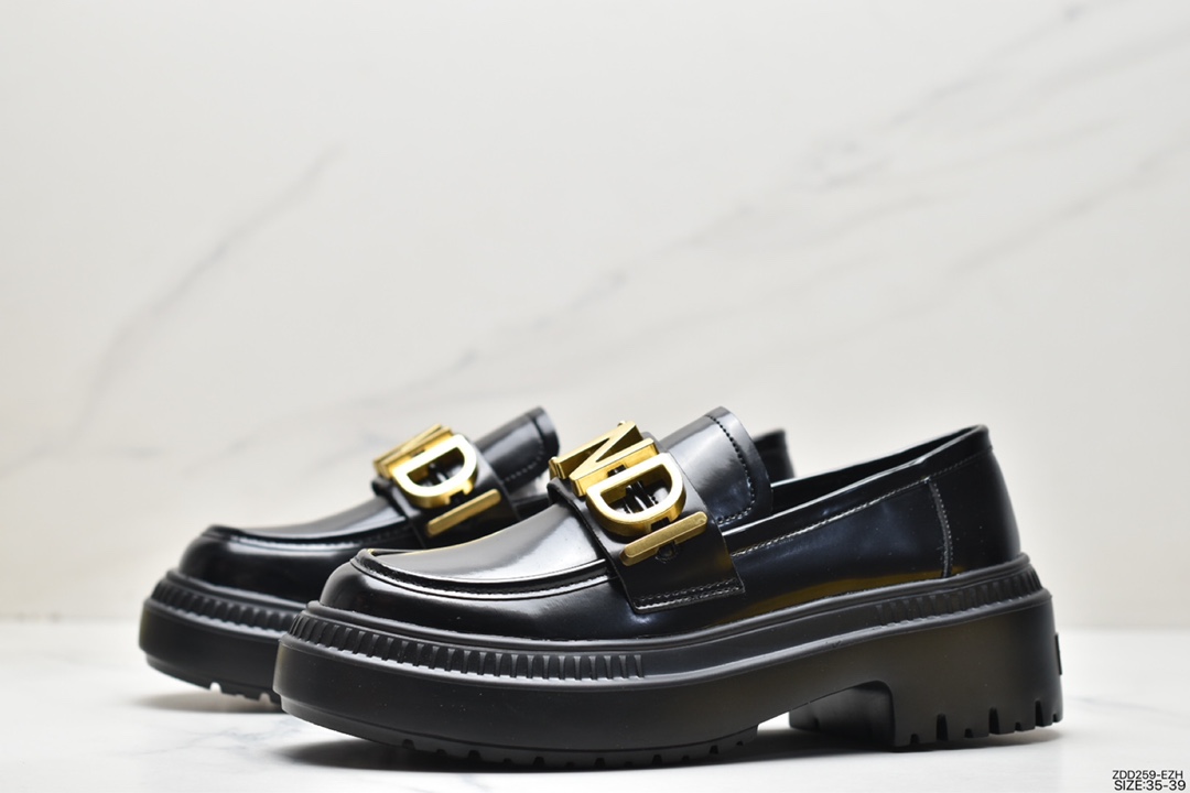 FENDI Fendi metal buckle thick-soled casual loafers 2023 early spring new style