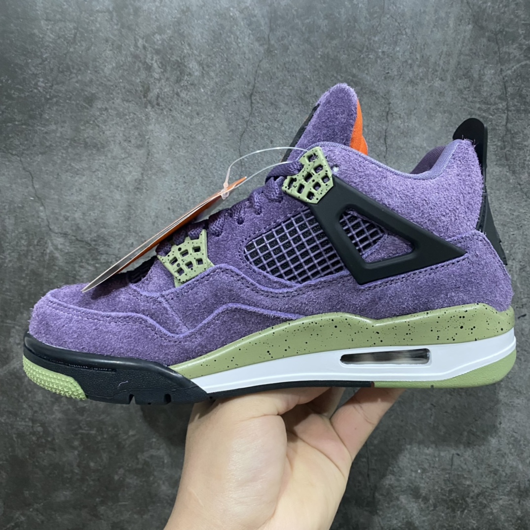 图片[2]-X版Air Jordan 4 Retro 紫色 麂皮 初号机n纯原最高工艺复刻 原装无色差修正n#原楦原纸板开发 全市场最纯正四代版型n#原底真实气垫 回弹反馈充足n完美鞋楦打造 市面最高工艺一切细节如图实拍 所见所得‼️ 货号：AQ9129-500nSize: 36/44.5-莆田鞋批发中心