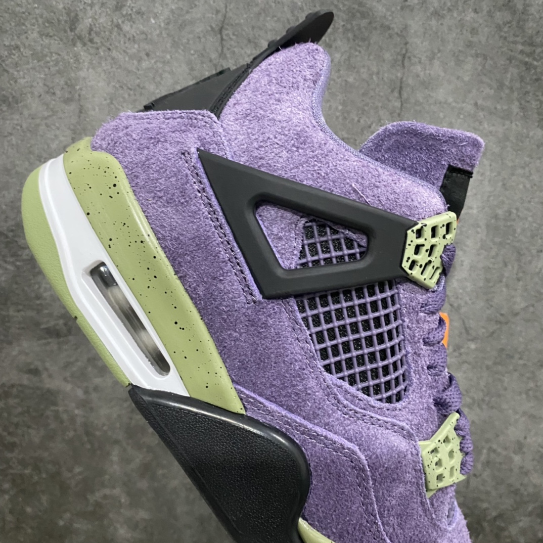 图片[7]-X版Air Jordan 4 Retro 紫色 麂皮 初号机n纯原最高工艺复刻 原装无色差修正n#原楦原纸板开发 全市场最纯正四代版型n#原底真实气垫 回弹反馈充足n完美鞋楦打造 市面最高工艺一切细节如图实拍 所见所得‼️ 货号：AQ9129-500nSize: 36/44.5-莆田鞋批发中心