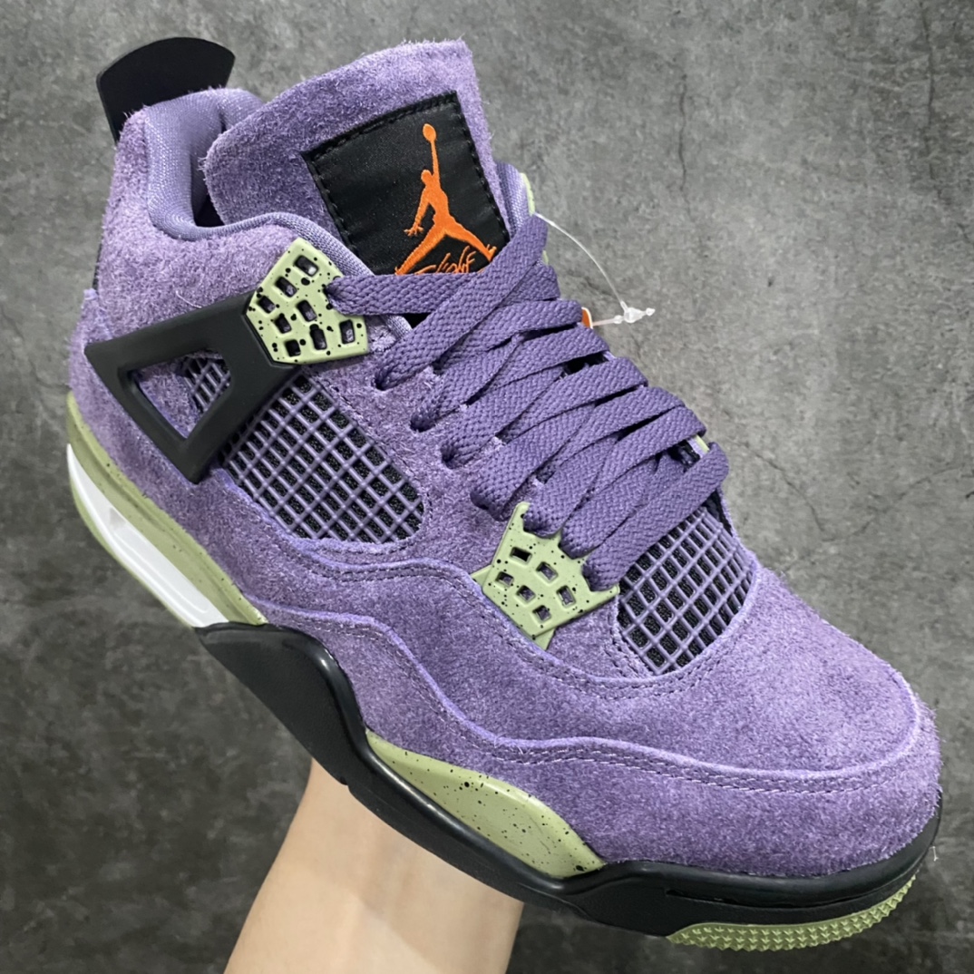 图片[3]-X版Air Jordan 4 Retro 紫色 麂皮 初号机n纯原最高工艺复刻 原装无色差修正n#原楦原纸板开发 全市场最纯正四代版型n#原底真实气垫 回弹反馈充足n完美鞋楦打造 市面最高工艺一切细节如图实拍 所见所得‼️ 货号：AQ9129-500nSize: 36/44.5-莆田鞋批发中心