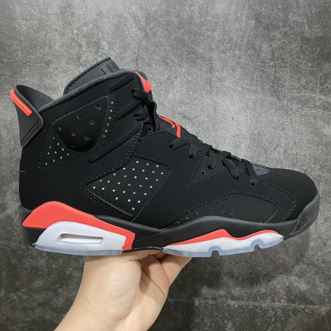 外贸纯原 Air Jordan AJ6 \”Black Infrared\”黑红2019版复刻 时隔多年 强势回归 发售货号：384664-060n原楦原纸板 正品既视感十足‼️n采购原厂皮料 到手可放心比对原鞋上脚百分百充当正品驾驭 真正原装公司级完美鞋型 一切细节实拍所见所得！纸板中底、钢印 完美版型 一应俱全外贸专供 发国外寄售可稳妥充正操作Size：40 40.5 41 42 42.5 43 44 44.5 45 46 47.5-莆田鞋批发中心