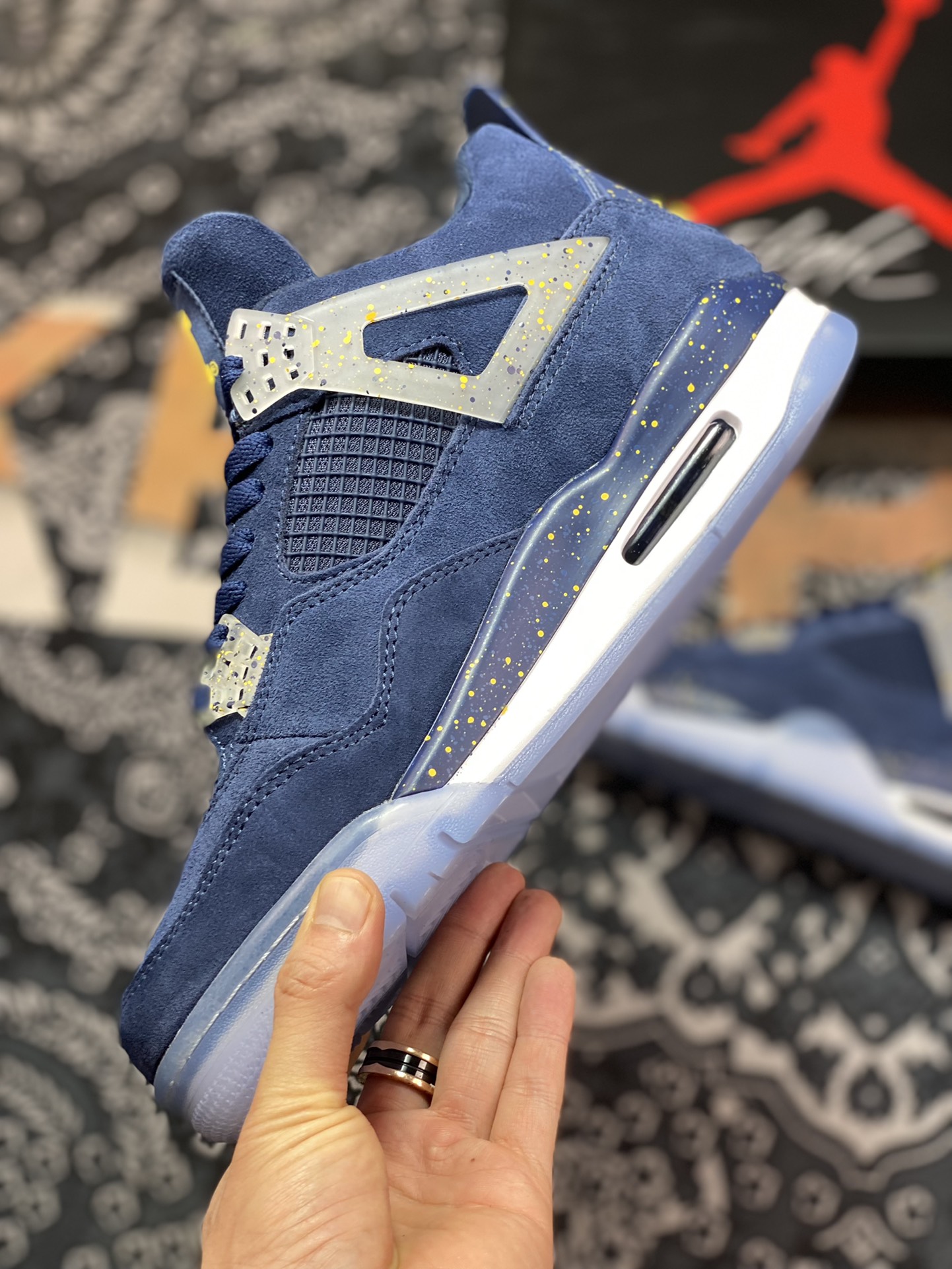 Air Jordan 4 Retro PE”University of Michigan”AJ4代中帮AJ4-1036660