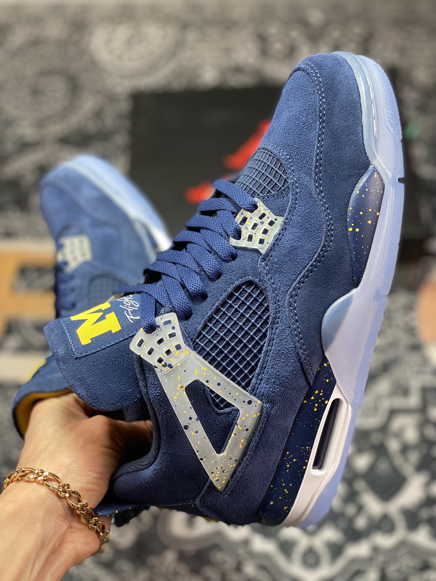Air Jordan 4 Retro PE”University of Michigan”AJ4代中帮AJ4-1036660
