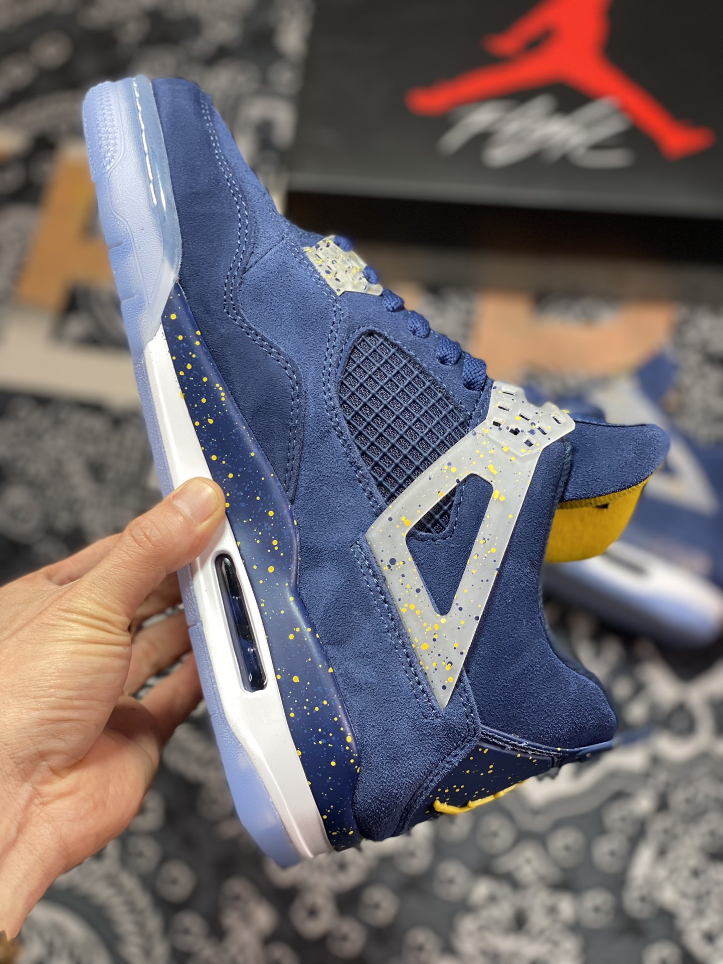 Air Jordan 4 Retro PE”University of Michigan”AJ4代中帮AJ4-1036660