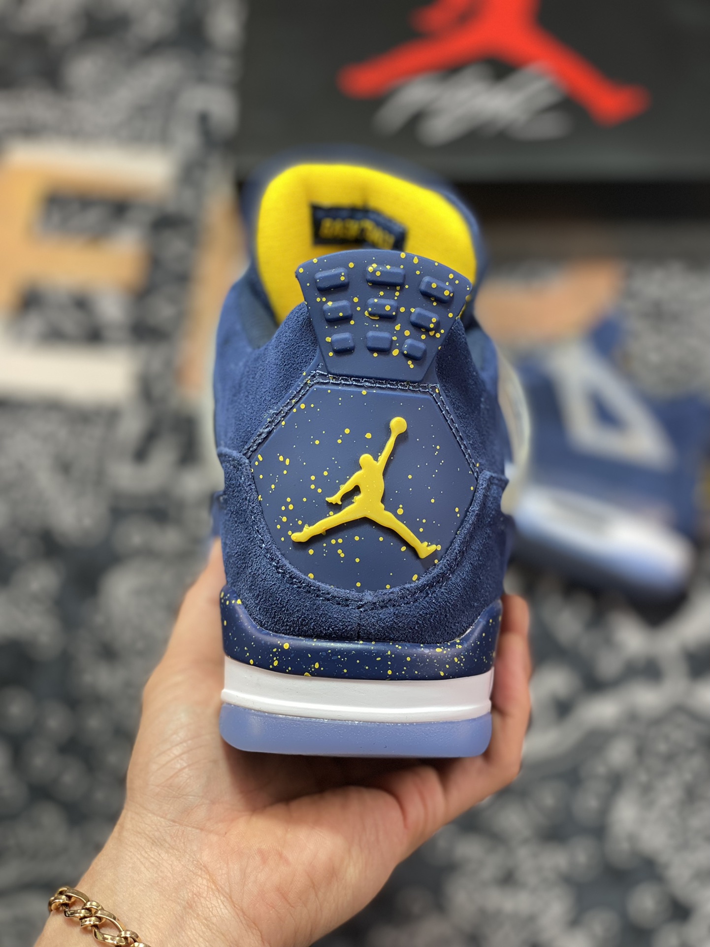 Air Jordan 4 Retro PE”University of Michigan”AJ4代中帮AJ4-1036660
