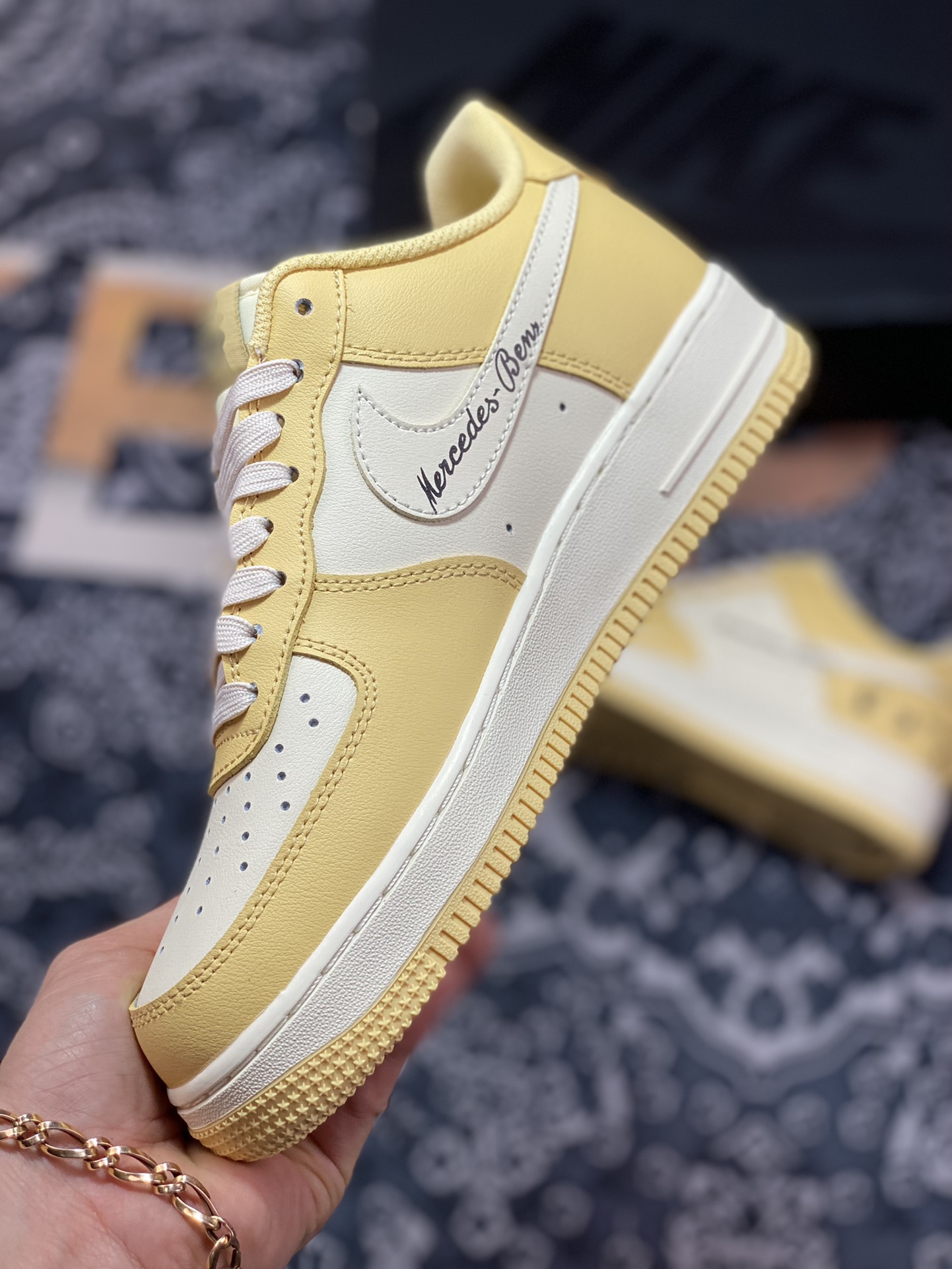 200 Off-White x Nike Air Force 1'07 Low”Mercedes Maybach”空军一号低帮鞋“OW流沙黄米白黑”DV4468-126