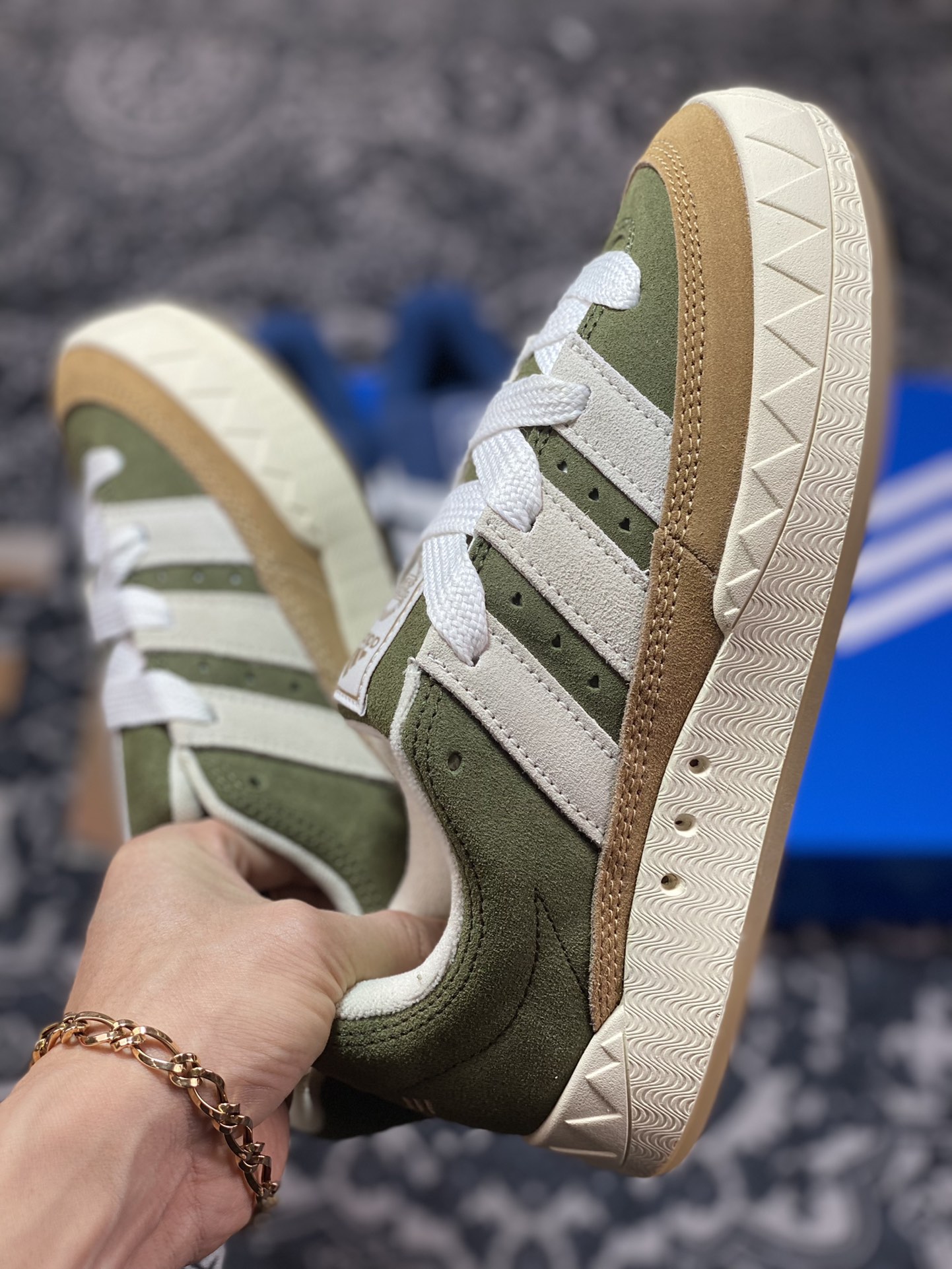 Human Made x Adidas Adimatic Low ”Dust Green” Matic series low top replica HP9914