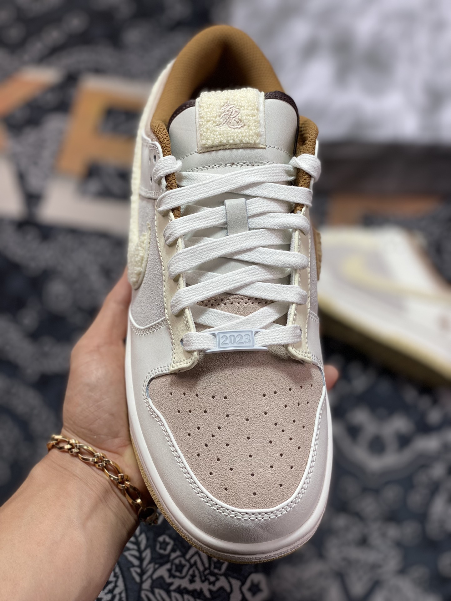 370 NK SB Dunk Low”Year of the Rabbit”扣篮系列低帮休闲运动滑板板鞋“浅棕米白穗兔”FD4203-211