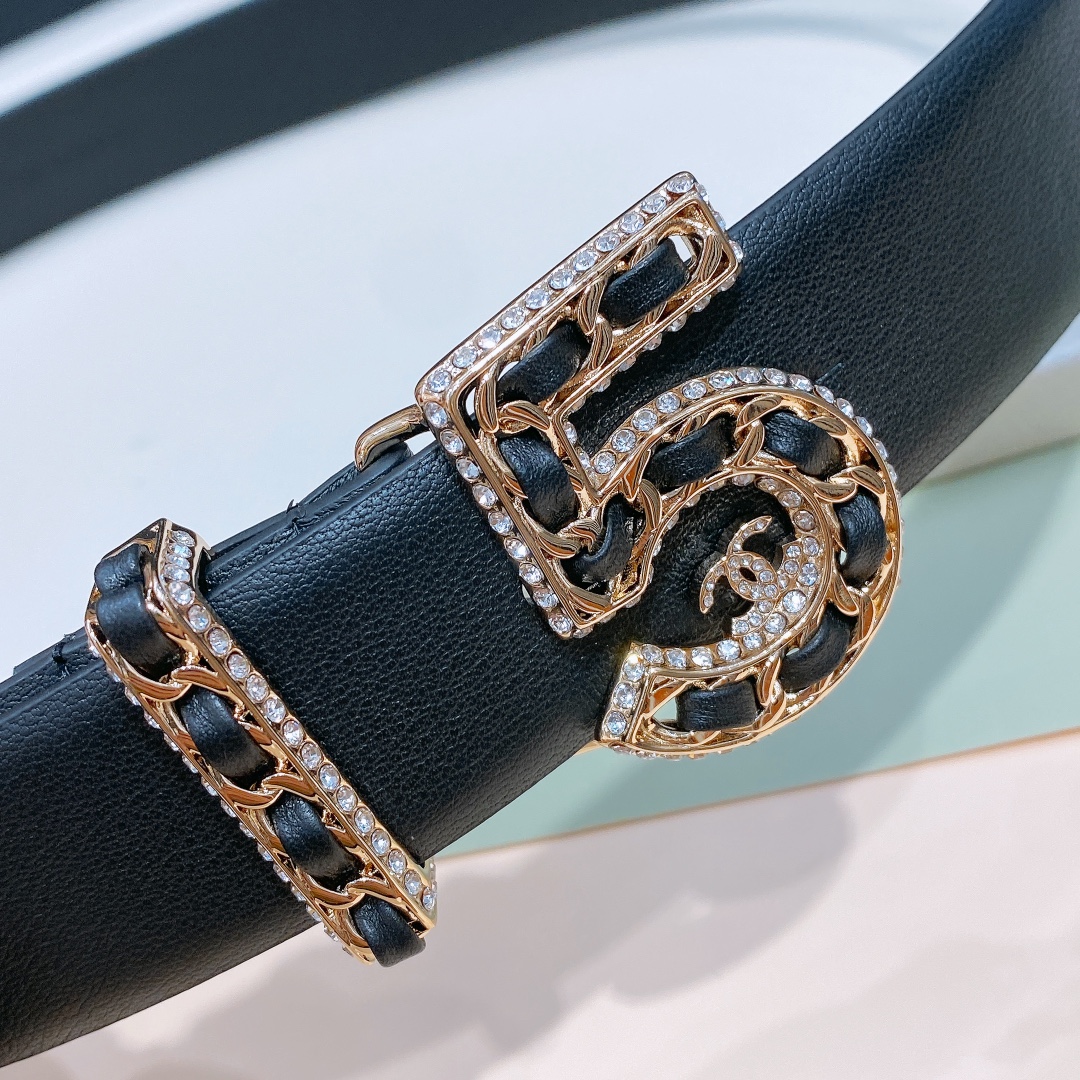 [Chanel Belts]Chanel sheepskin waist pack brass hardware fashionable elegant c