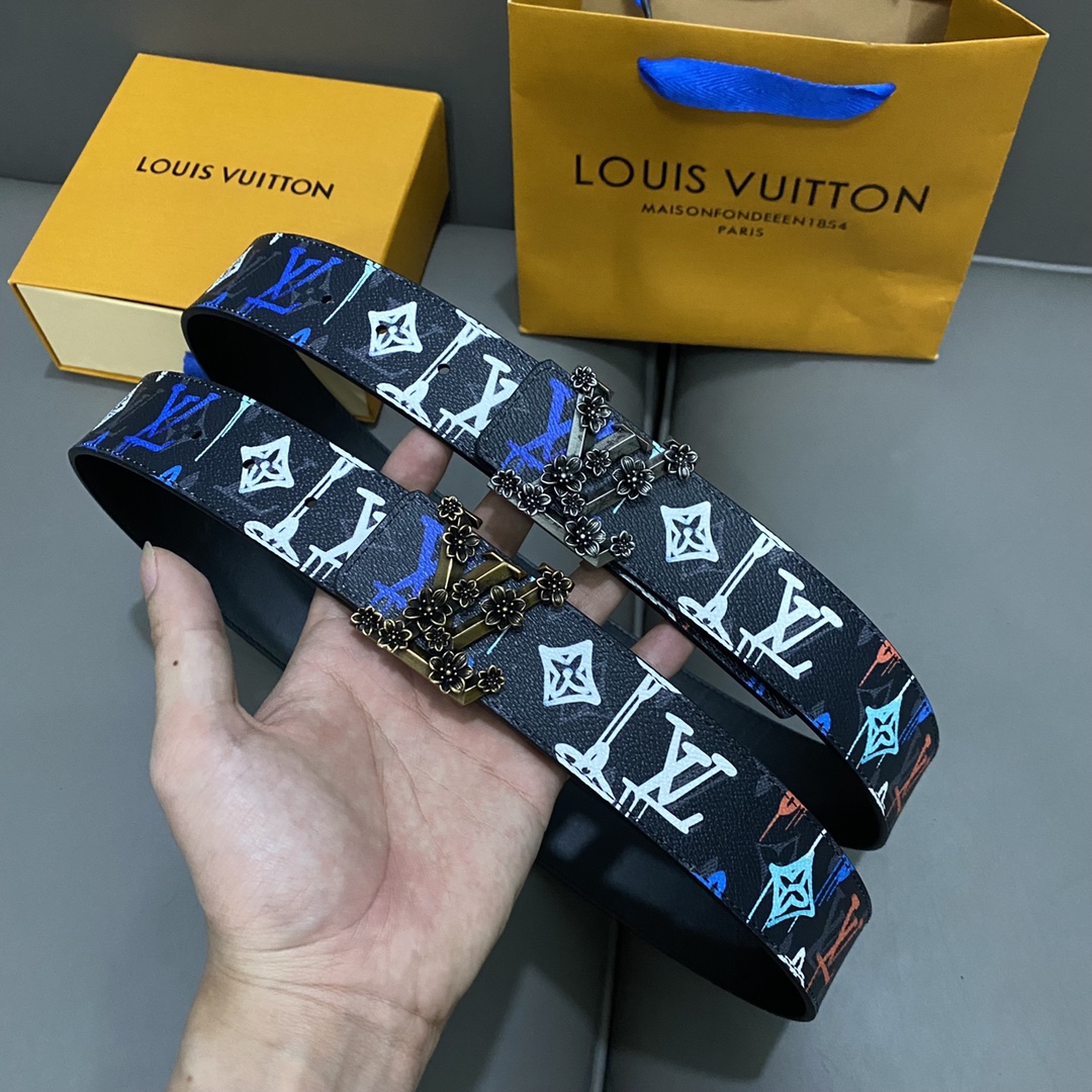 Louis Vuitton Belts Pink Canvas Winter Collection