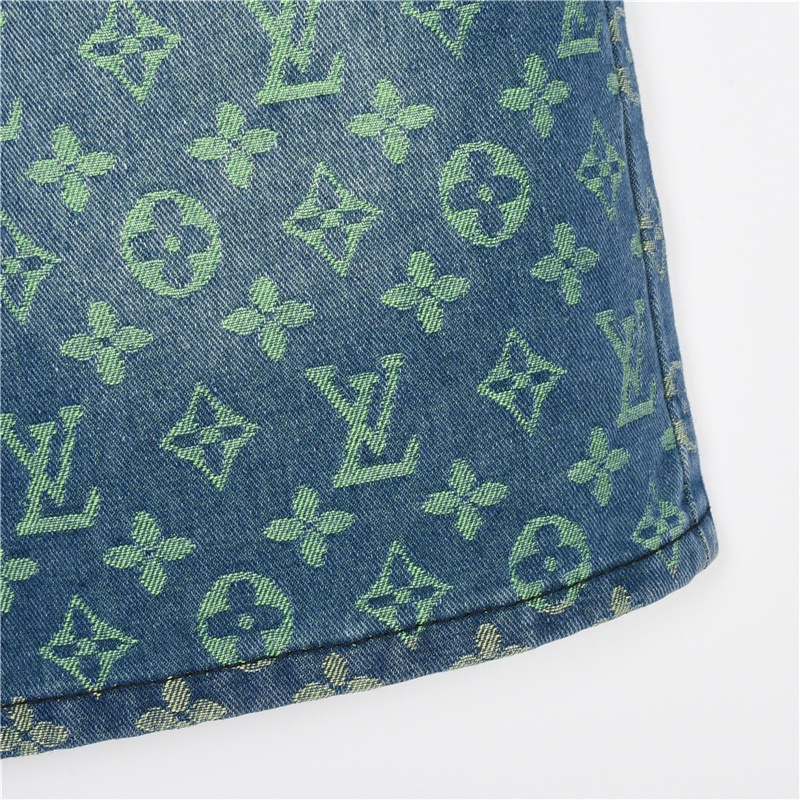 200 Louis Vuitton /路易威登 23ss 彩虹满印老花提花牛仔短裤