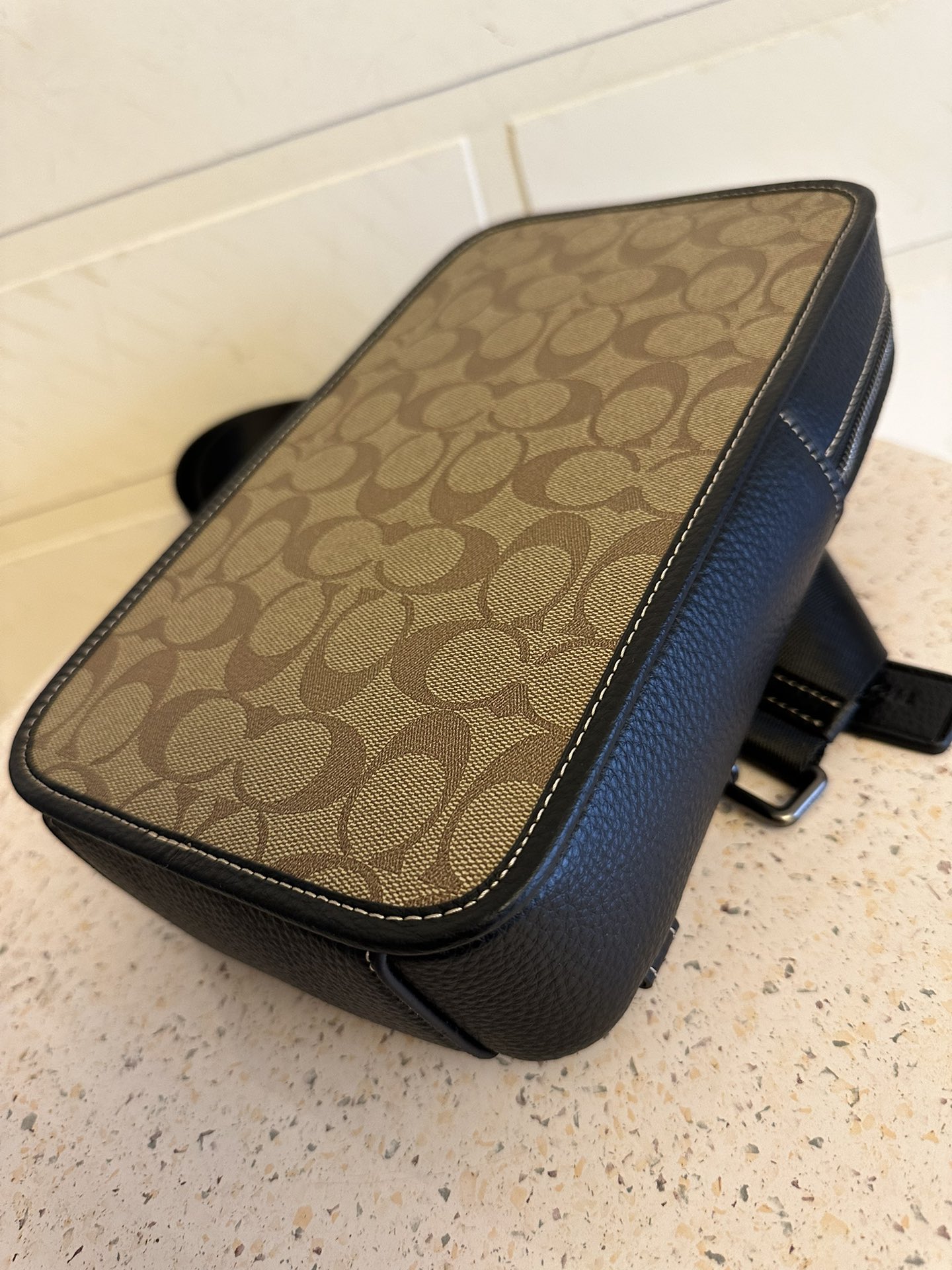 Coach 新款COACH 蔻驰 C9867 CG993香布雷牛仔 TURNER竖款 男士 老花胸包斜挎包