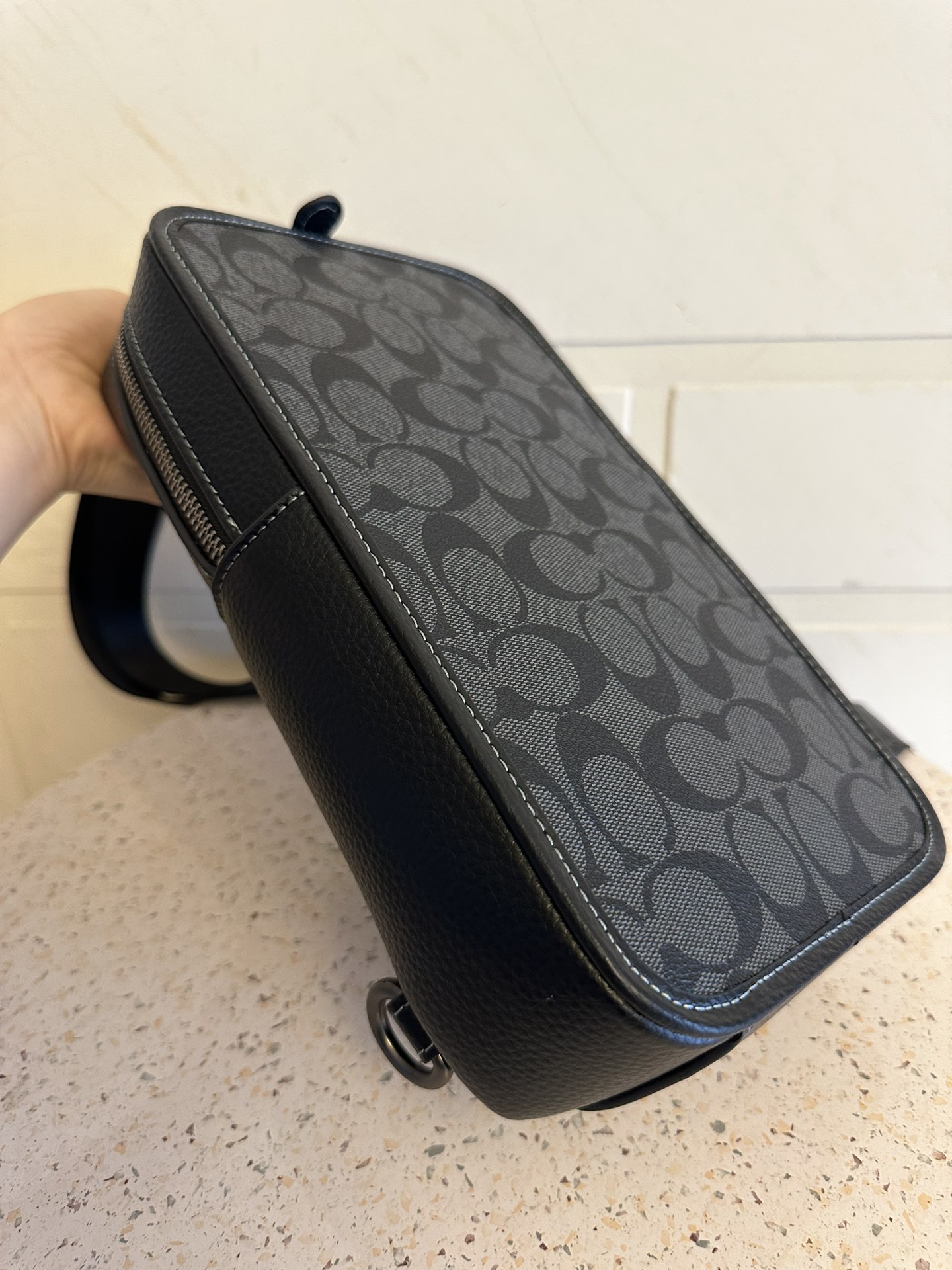 Coach 新款COACH 蔻驰 C9867 CG993香布雷牛仔 TURNER竖款 男士 老花胸包斜挎包