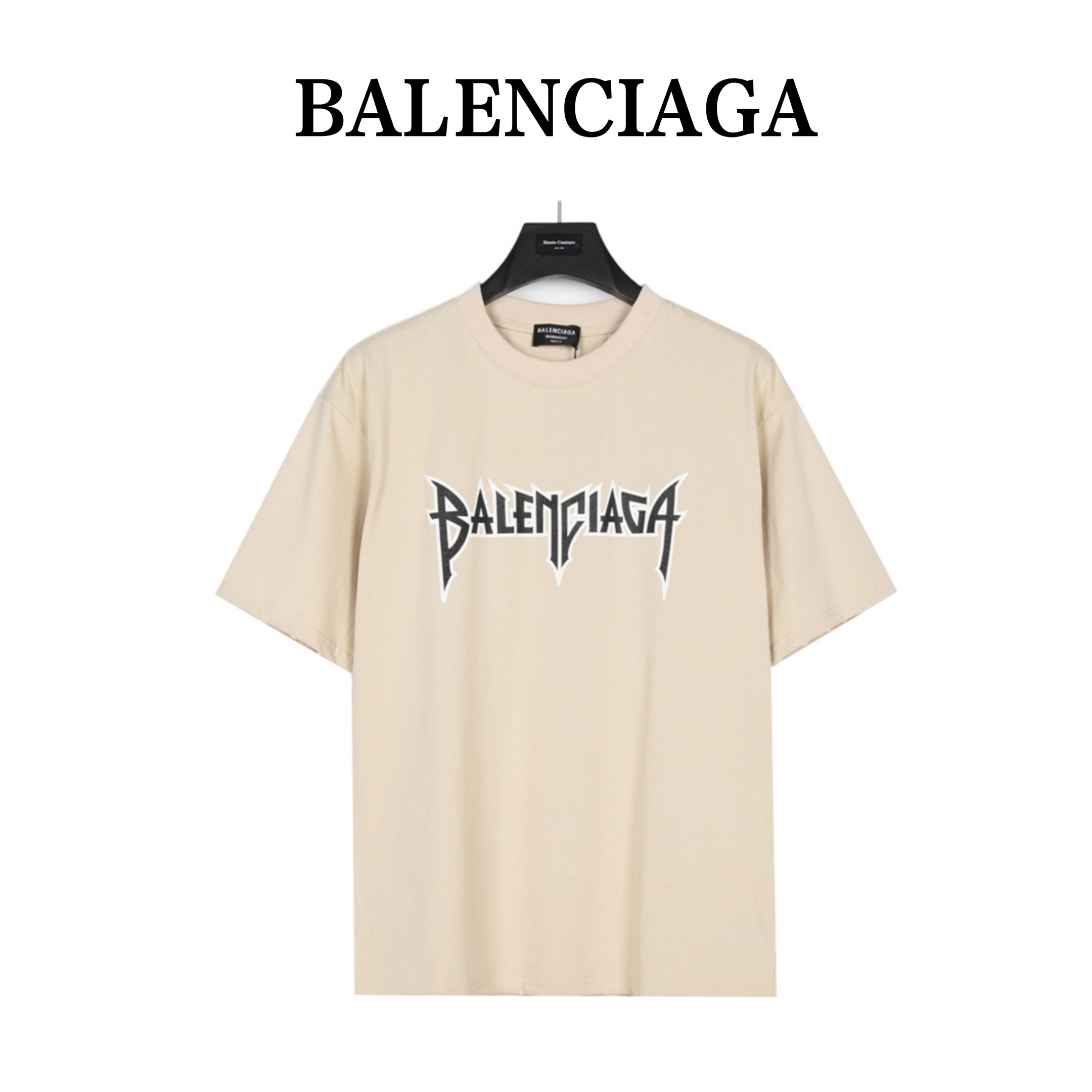 180 Balenciaga/巴黎世家 23ss 哥特字母暴裂印花短袖T恤