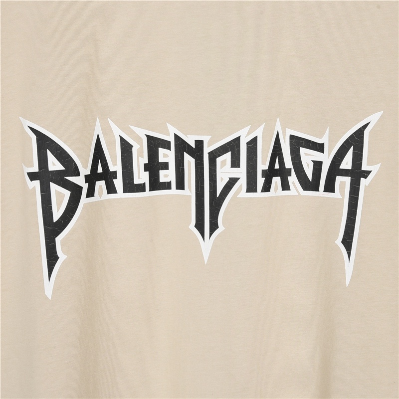 180 Balenciaga/巴黎世家 23ss 哥特字母暴裂印花短袖T恤