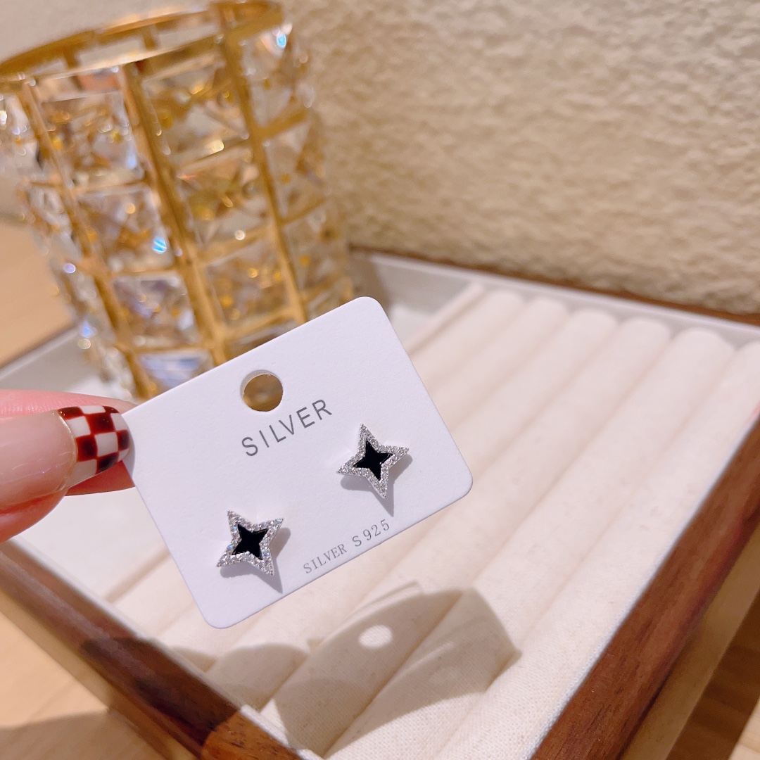 Hochglanzpoliertes Silber Ohrringe Minimalistisch Standesamt Gold