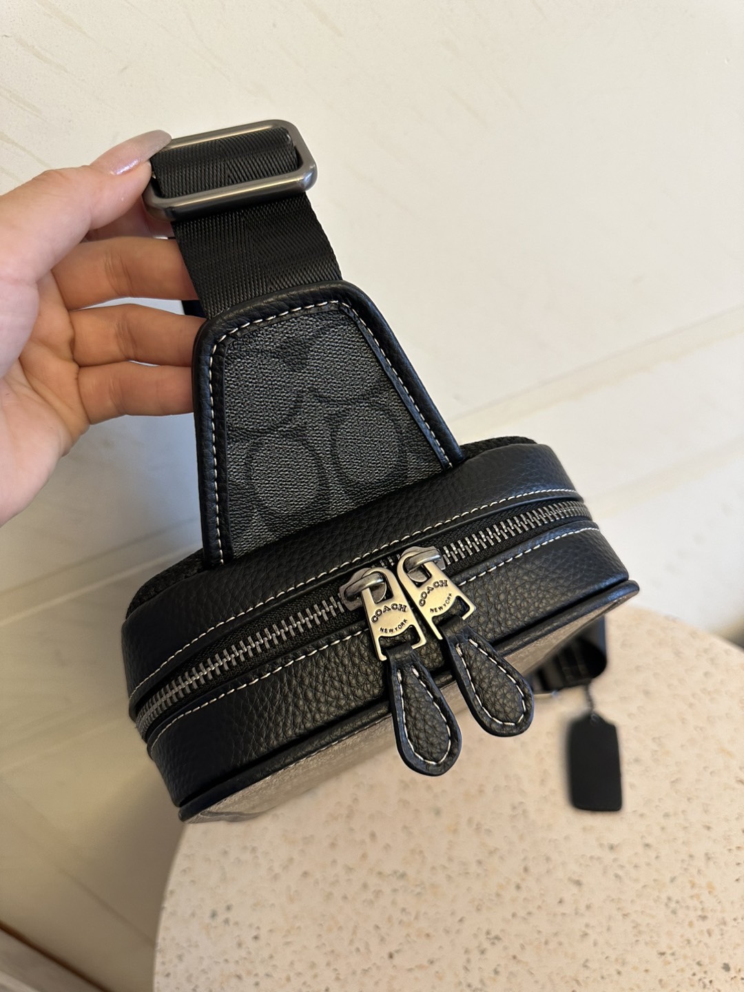 Coach 新款COACH 蔻驰 C9867 CG993香布雷牛仔 TURNER竖款 男士 老花胸包斜挎包