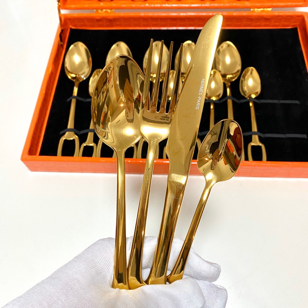 Hermes Knife and Fork 24 Piece Set - Comprehensive 7