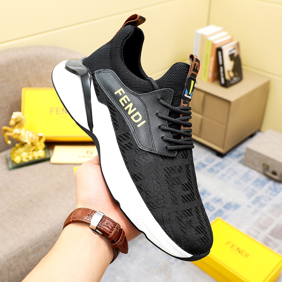 Factory precio [FENDI] Fendi clásico cómodo de los hombres, este entrenador sofisticado es hecho a m