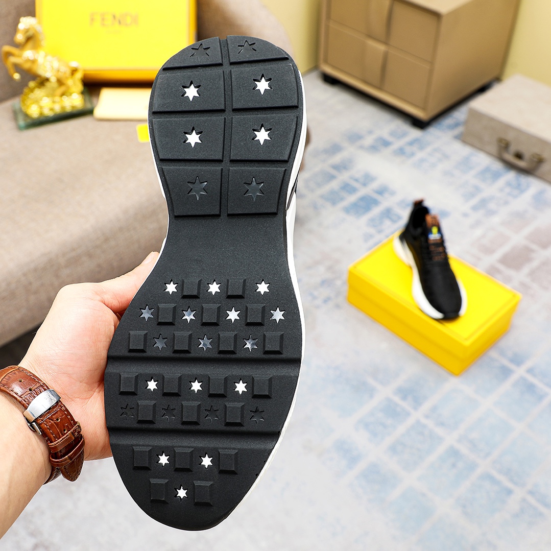 Factory precio [FENDI] Fendi clásico cómodo de los hombres, este entrenador sofisticado es hecho a m