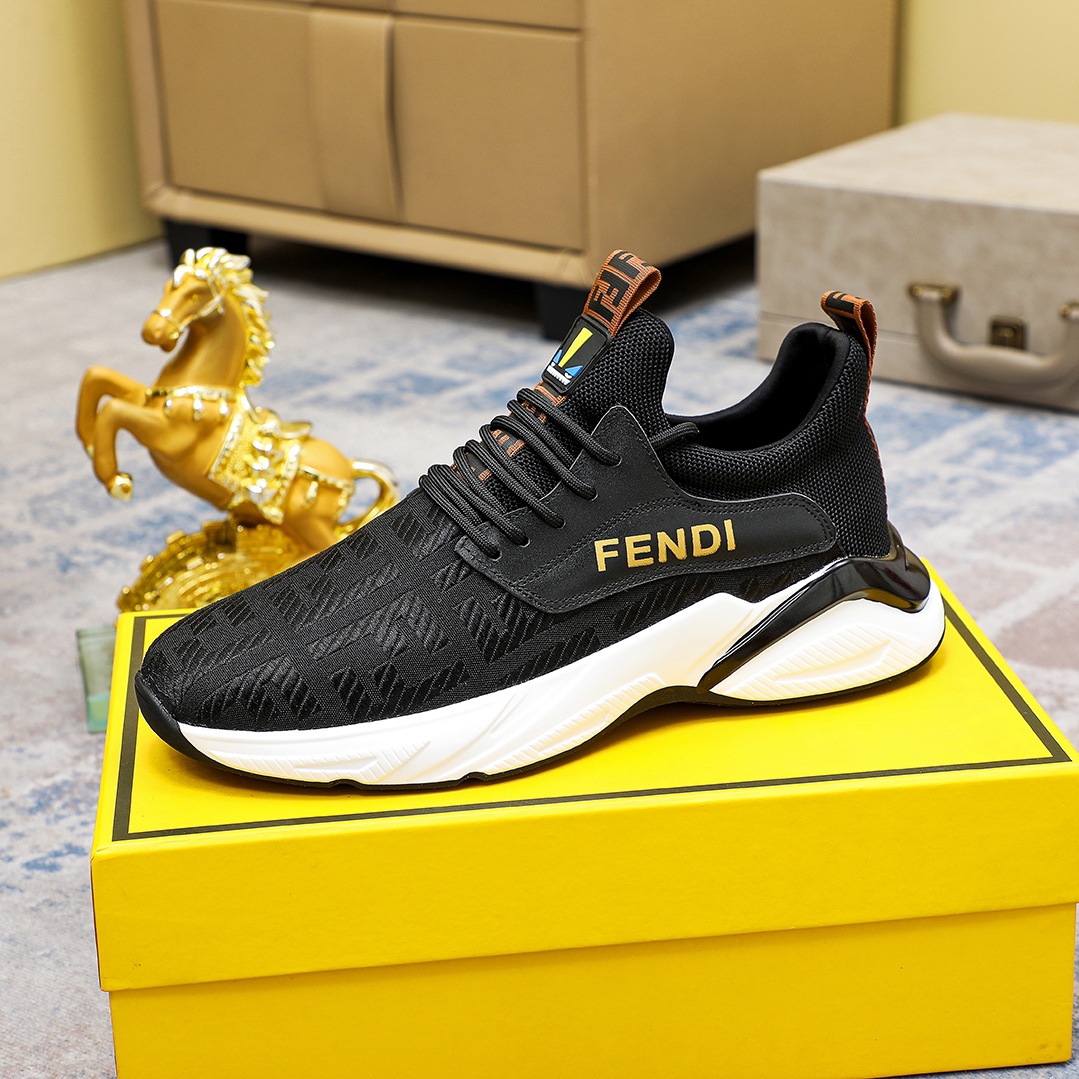 Factory precio [FENDI] Fendi clásico cómodo de los hombres, este entrenador sofisticado es hecho a m
