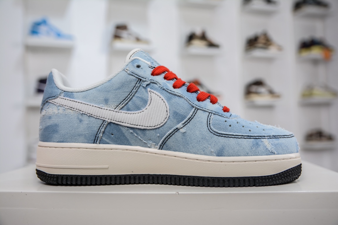 240 Levi's x Air Force 1'07 Low 蓝白红做旧牛仔 LE5050-012