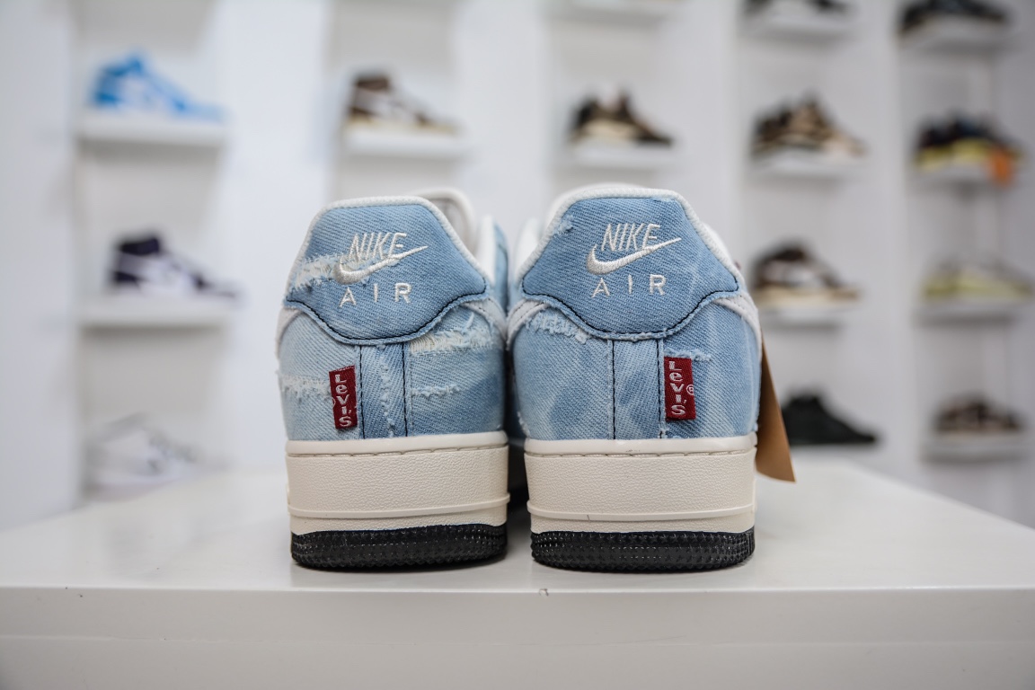 240 Levi's x Air Force 1'07 Low 蓝白红做旧牛仔 LE5050-012