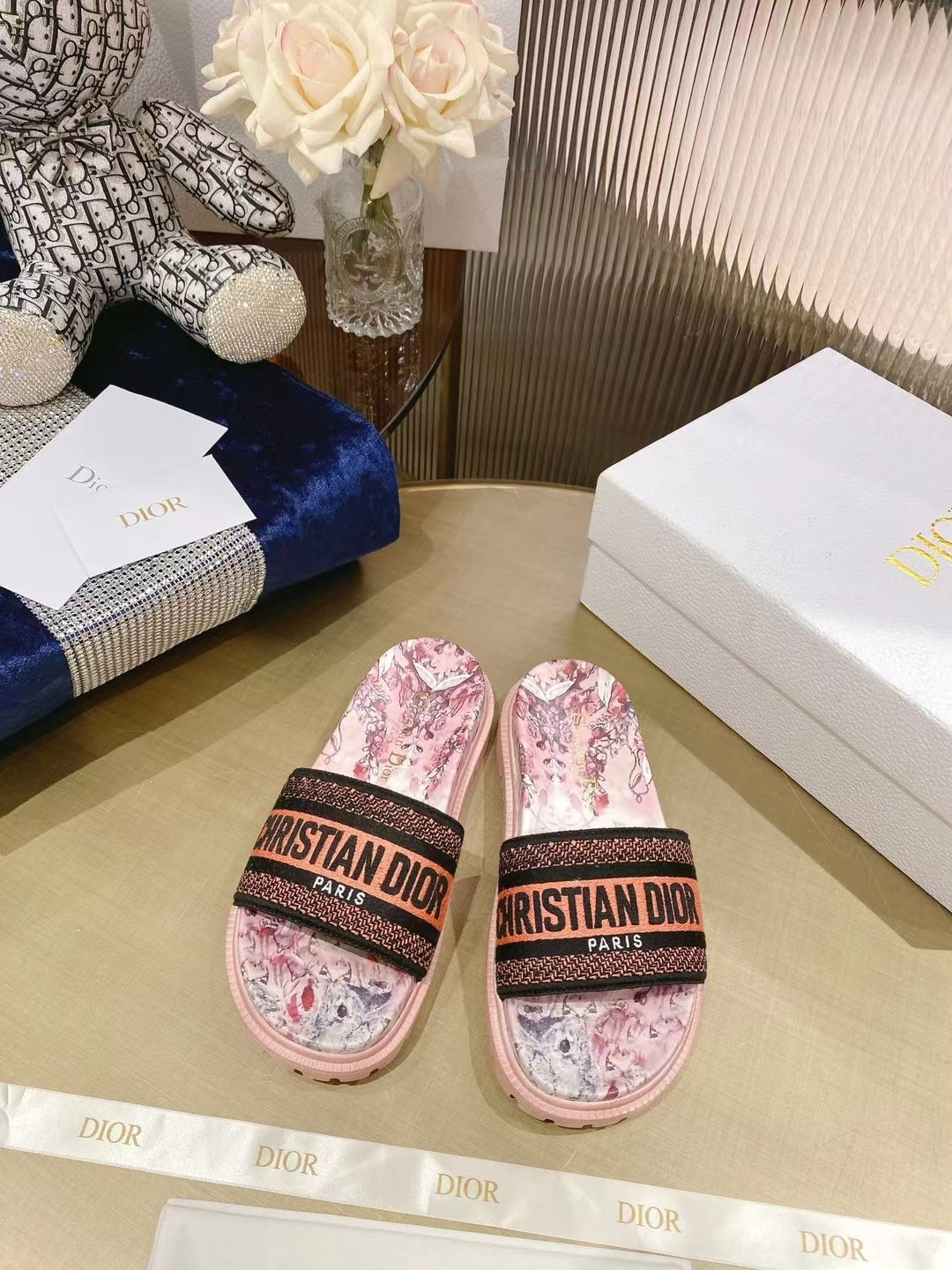 Dior Best
 Shoes Slippers Embroidery Sheepskin TPU