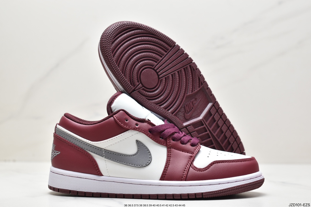 140 Air Jordan 1 Low "Bordeaux" AJ1 乔1波尔多红 低帮篮球鞋 553558-615