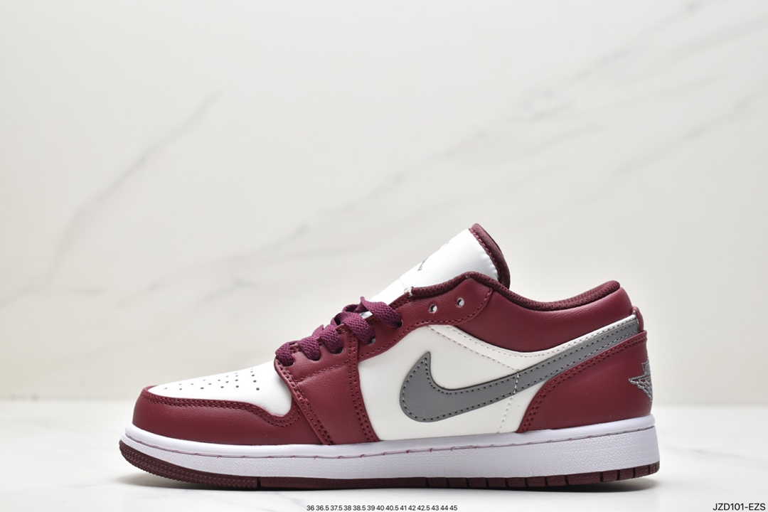 140 Air Jordan 1 Low "Bordeaux" AJ1 乔1波尔多红 低帮篮球鞋 553558-615