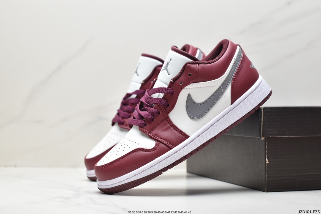 140 Air Jordan 1 Low "Bordeaux" AJ1 乔1波尔多红 低帮篮球鞋 553558-615