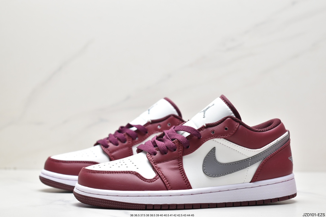 140 Air Jordan 1 Low "Bordeaux" AJ1 乔1波尔多红 低帮篮球鞋 553558-615